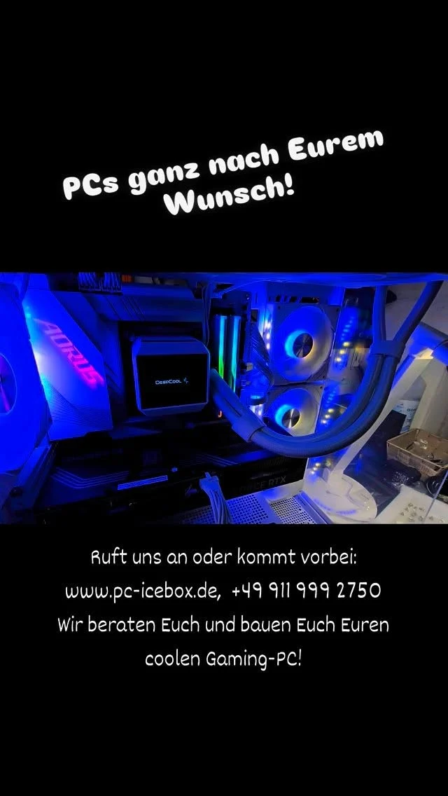 Wir bauen euch jegliche erdenkliche Art an Computern. In eurer Wunschfarbe, mit eurer Wunschkonfiguration. Wir beraten dabei extrem intensiv, um euch den besten Gaming Computer für euer Budget zu bauen. Und das seit über 32 Jahren!

#pcicebox #oberasbach #conceptstore #computerstore #computerprofis #americanshopping #americansupermarkt #pcspecialist #americanproducts